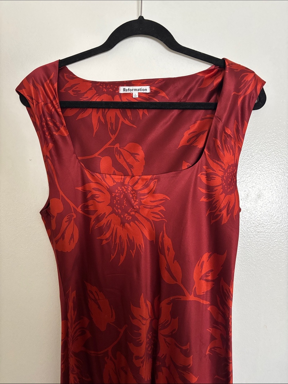 Reformation Hendrix Silk Midi Dress - L - Picture 5 of 5
